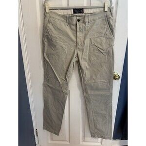 Abercrombie Fitch Pants Mens 36X32 Langdon Slim Beige Chino Trouser Casual Adult